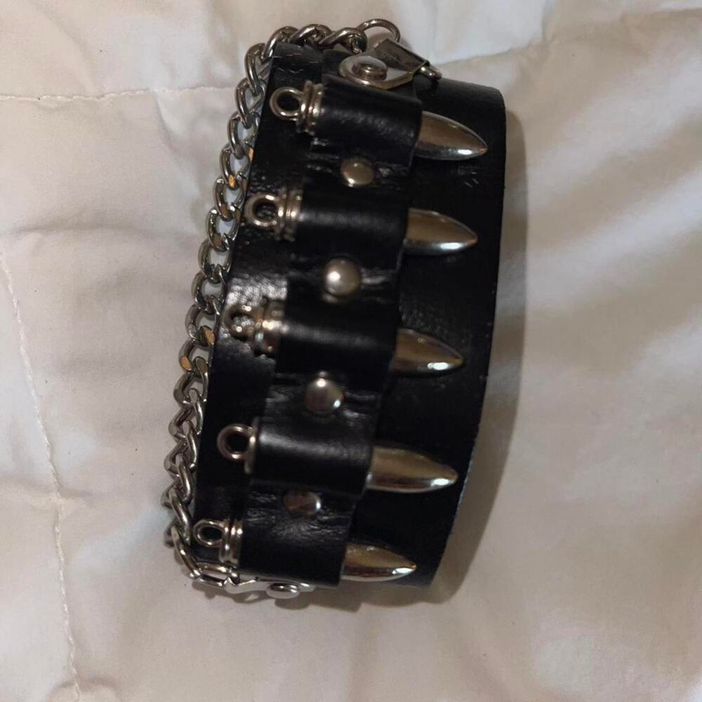 Faux Leather Unisex Bullet Bracelet